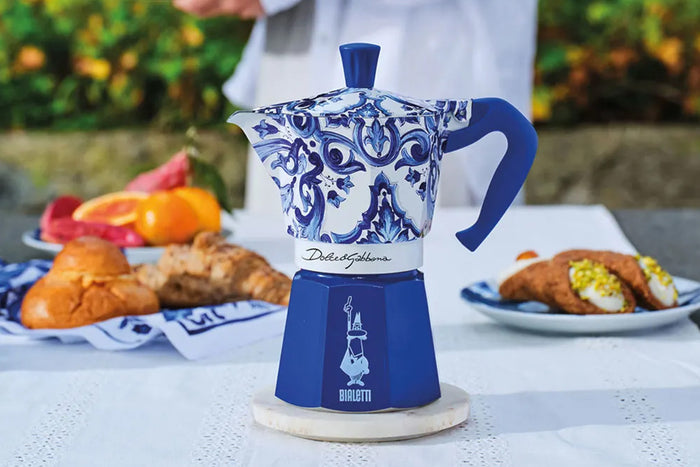 Cafetière italienne Bialetti Moka Exclusive Dolce & Gabbana Blu Mediterraneo