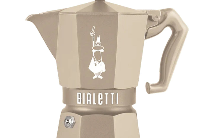Cafetière italienne Bialetti Moka Exclusive Octagonal induction beige sable