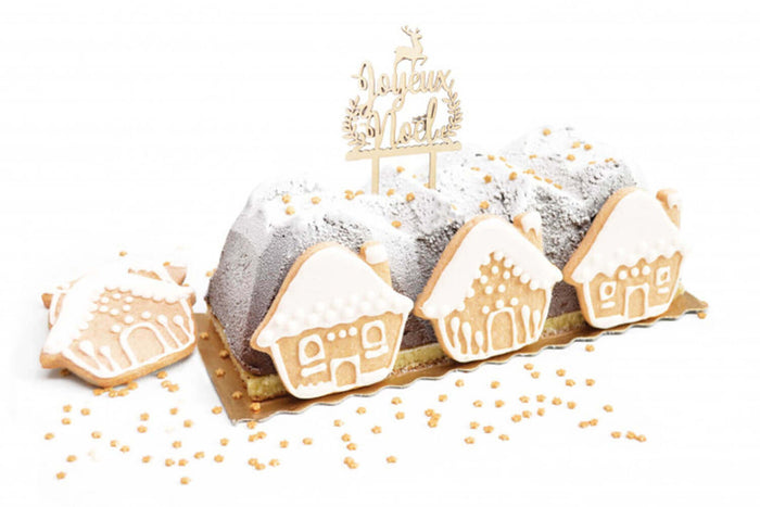 Cake topper Joyeux Noël Scrapcooking en bois