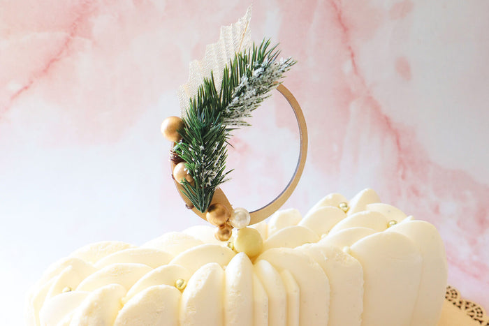Cake topper Scrapcooking couronne de Noël en bois