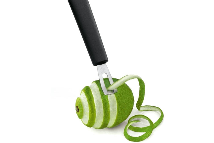 Canneleur Triangle forme U en inox manche en green grip