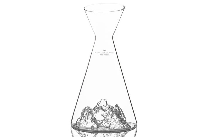 Carafe à eau Alaskan Maker Topographic Aiguille du midi en verre cristallin