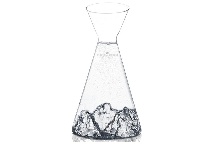 Carafe à eau Alaskan Maker Topographic Aiguille du midi en verre cristallin