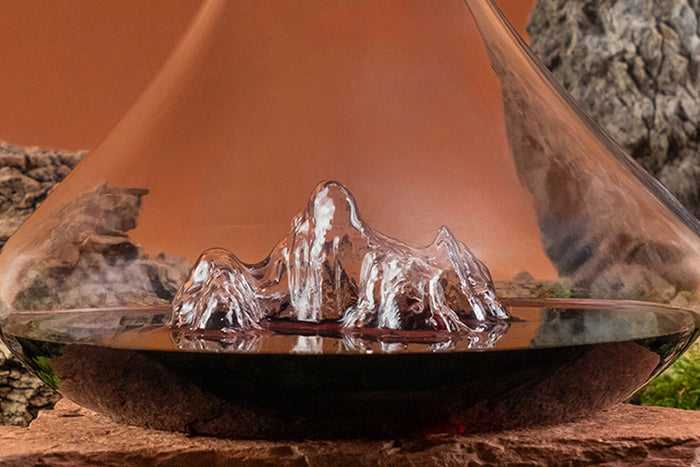 Carafe à vin Alaskan Maker Topographic Aiguille du Midi en verre cristallin