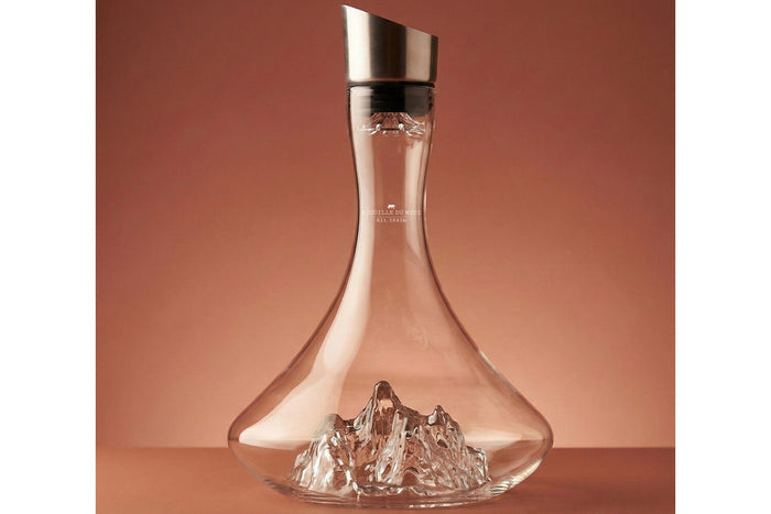 Carafe à vin Alaskan Maker Topographic Aiguille du Midi en verre cristallin