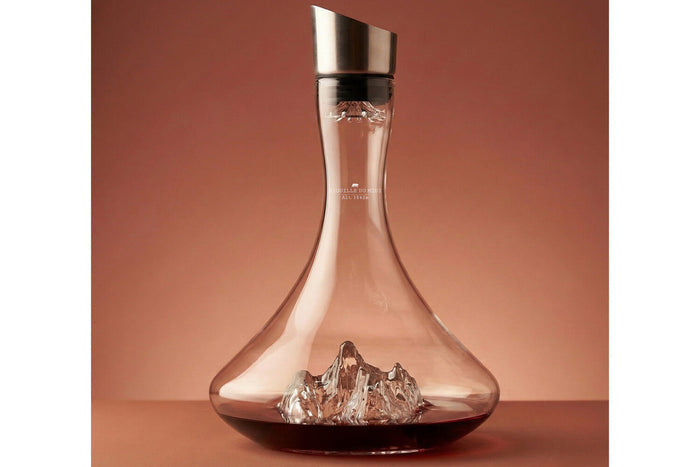 Carafe à vin Alaskan Maker Topographic Aiguille du Midi en verre cristallin