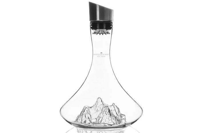 Carafe à vin Alaskan Maker Topographic Aiguille du Midi en verre cristallin