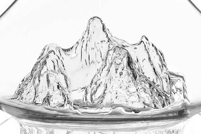 Carafe à vin Alaskan Maker Topographic Aiguille du Midi en verre cristallin