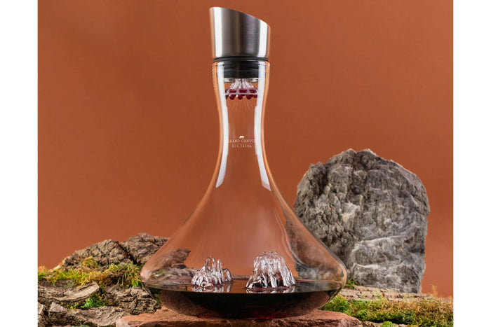 Carafe à vin Alaskan Maker Topographic Grand Canyon en verre cristallin