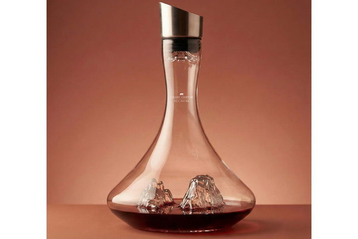 Carafe à vin Alaskan Maker Topographic Grand Canyon en verre cristallin