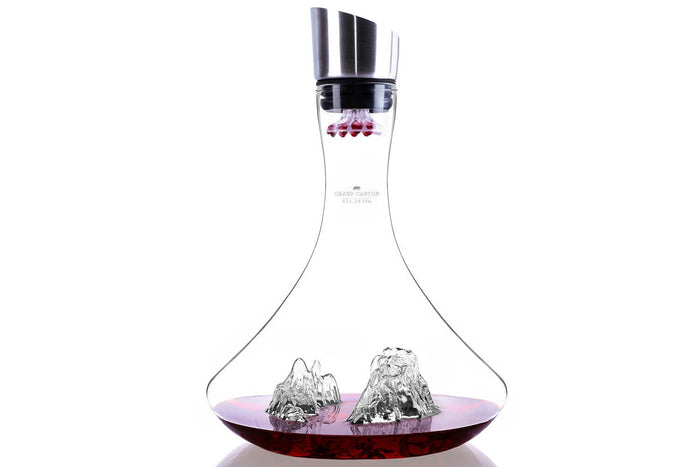 Carafe à vin Alaskan Maker Topographic Grand Canyon en verre cristallin