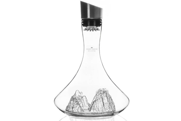 Carafe à vin Alaskan Maker Topographic Grand Canyon en verre cristallin