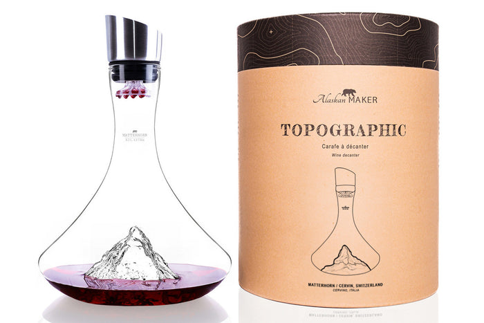 Carafe à vin Alaskan Maker Topographic Mont Cervin en verre cristallin