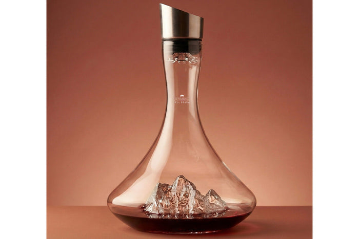 Carafe à vin Alaskan Maker Topographic Mont Everest en verre cristallin