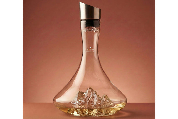 Carafe à vin Alaskan Maker Topographic Mont Everest en verre cristallin