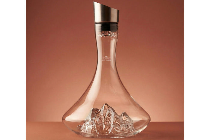 Carafe à vin Alaskan Maker Topographic Mont Everest en verre cristallin