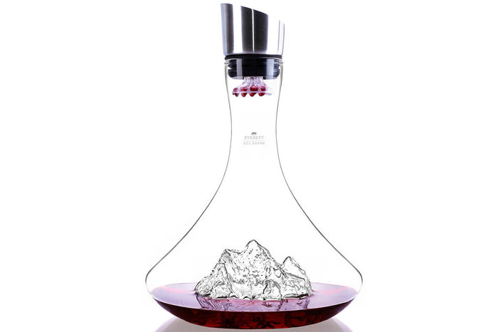 Carafe à vin Alaskan Maker Topographic Mont Everest en verre cristallin