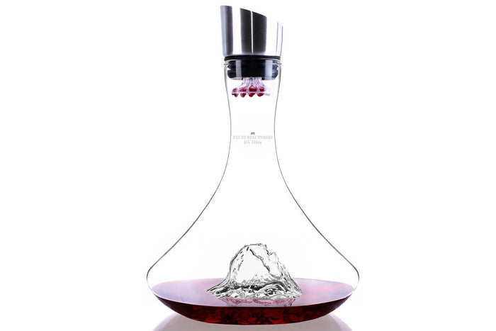 Carafe à vin Alaskan Maker Topographic Pic du midi en verre cristallin