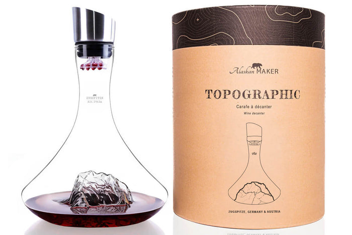 Carafe à vin Alaskan Maker Topographic Zugspitze en verre cristallin