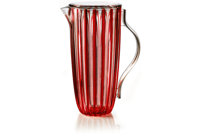 Carafe Guzzini Dolcevita rouge en polymère biosourcé
