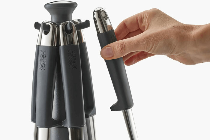 Carrousel de 6 ustensiles Joseph Joseph Elevate Steel en acier inoxydable avec support rotatif