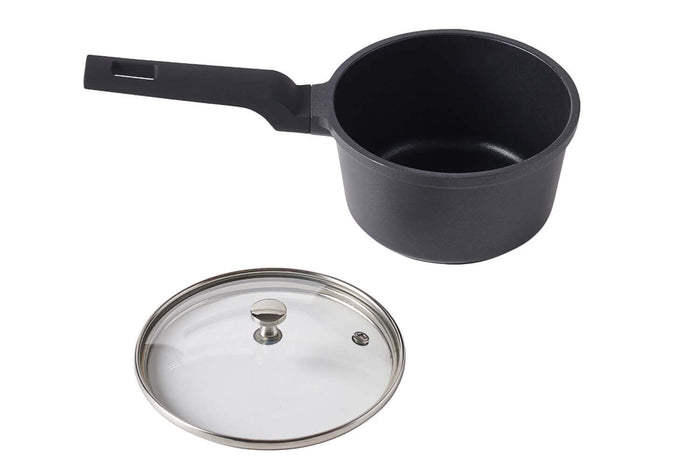 Casserole saucière avec couvercle Mastrad en fonte d'aluminium 14cm
