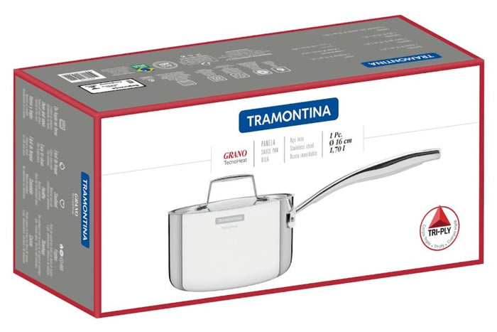 Casserole Tramontina Grano 1,7L en inox triple couche 16cm