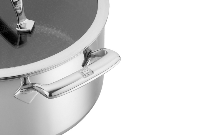 Casserole Zwilling Peak Ceraforce® HyCoat en acier inoxydable et revêtement céramique avec couvercle en verre - 24cm