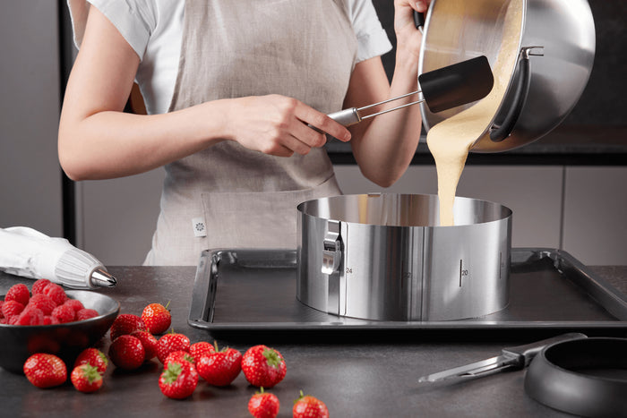 Cercle à gâteaux extensible Gefu Tondo Clip en acier inoxydable hauteur 10cm