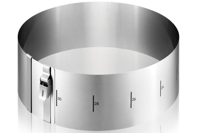 Cercle à gâteaux extensible Gefu Tondo Clip en acier inoxydable hauteur 10cm