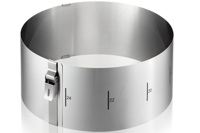 Cercle à gâteaux extensible Gefu Tondo Clip en acier inoxydable hauteur 10cm