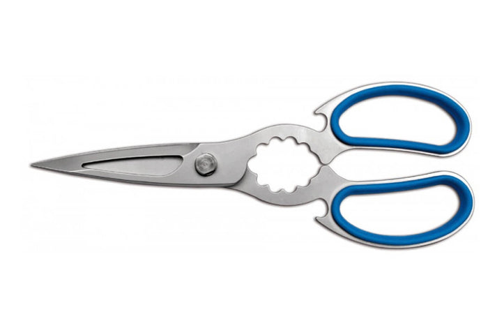 Ciseaux de cuisine Ambrogio Sanelli 21cm acier inoxydable manche bleu