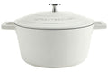 Cocotte MasterClass compatible induction en fonte d'aluminium blanc crème 4L