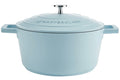 Cocotte MasterClass compatible induction en fonte d'aluminium bleu pastel 4L