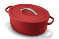 Cocotte ovale Beka Plume en aluminium 31cm - Rouge