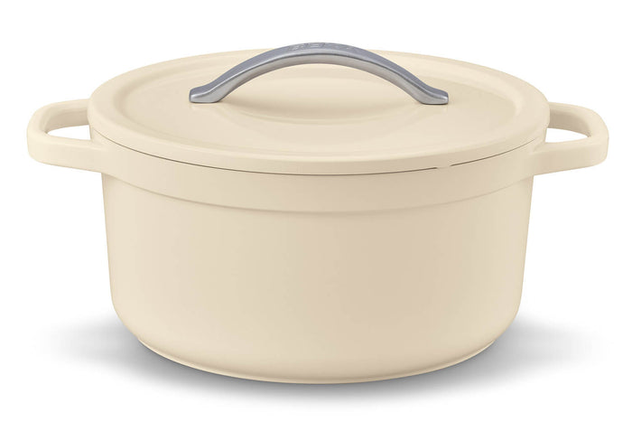 Cocotte ronde Beka Plume en aluminium 24cm - Beige