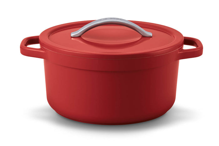 Cocotte ronde Beka Plume en aluminium 24cm - Rouge