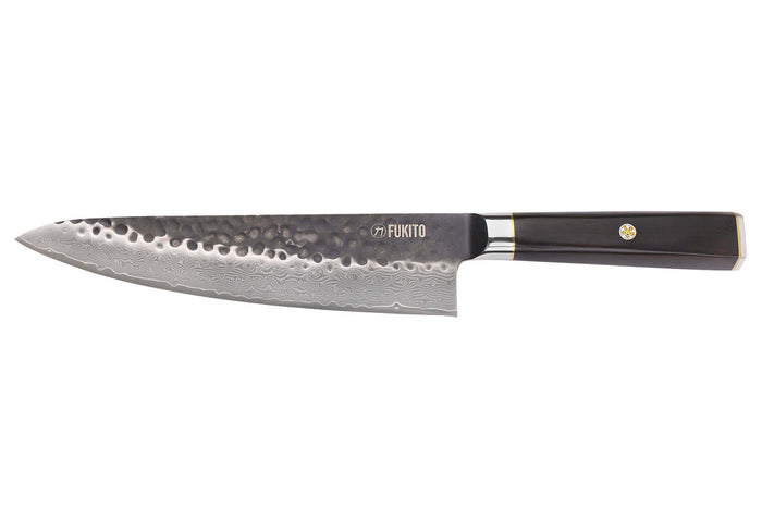 Coffret 2 couteaux Fukito Ébène Damas VG10 Chef + Office