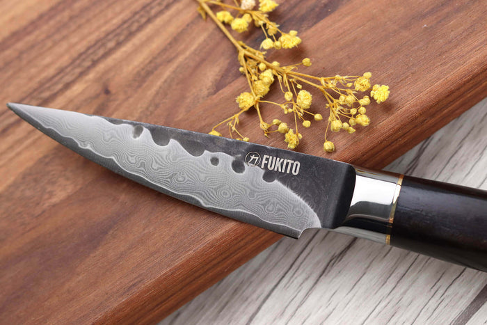 Coffret 2 couteaux Fukito Ébène Damas VG10 Chef + Office