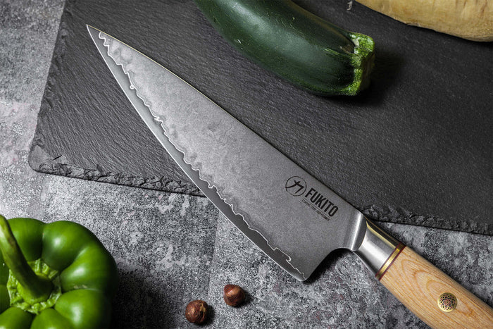 Coffret 2 couteaux Fukito Pakka San Mai Chef + Office