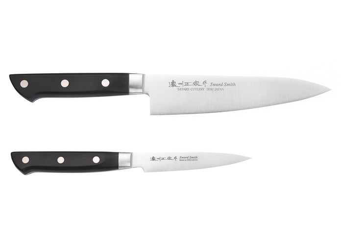 Coffret 2 couteaux japonais Satake Cutlery ABS chef 18cm + office 9cm