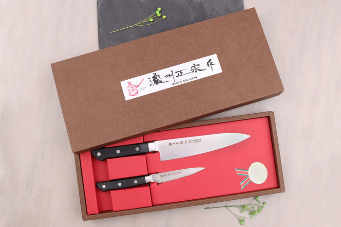 Coffret 2 couteaux japonais Satake Cutlery ABS chef 18cm + office 9cm