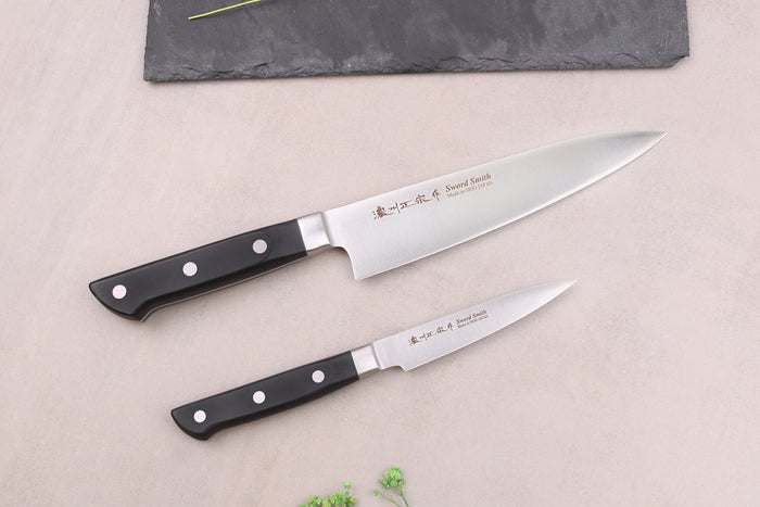 Coffret 2 couteaux japonais Satake Cutlery ABS chef 18cm + office 9cm