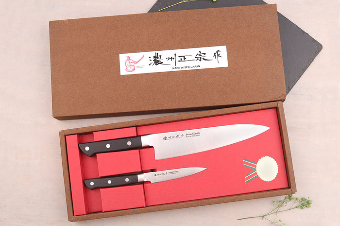 Coffret 2 couteaux japonais Satake Cutlery ABS chef 21cm + office 9cm