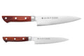 Coffret 2 couteaux japonais Satake Cutlery Brown Pakkawood chef + office