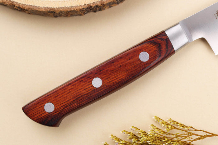 Coffret 2 couteaux japonais Satake Cutlery Brown Pakkawood chef + office