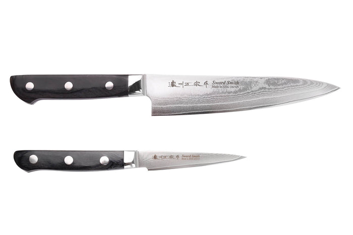 Coffret 2 couteaux japonais Satake Cutlery damas 69 couches chef + office
