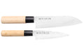 Coffret 2 couteaux japonais Satake Cutlery Tsuchime santoku + deba