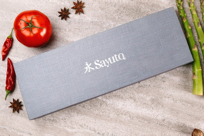 Coffret 2 couteaux Sayuto Séquoia San Mai Kiritsuke + Office