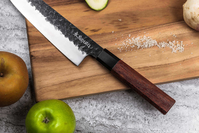 Coffret 2 couteaux Sayuto Séquoia San Mai Kiritsuke + Office